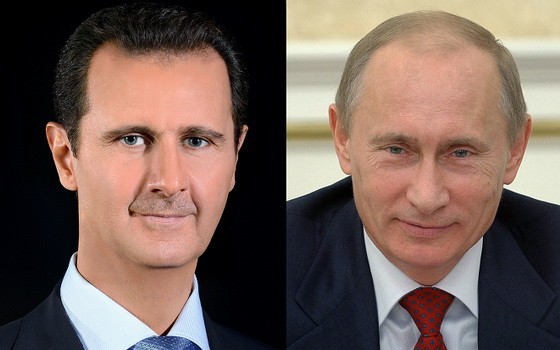 敘利亞總統阿薩德（左圖）與俄羅斯總統普京