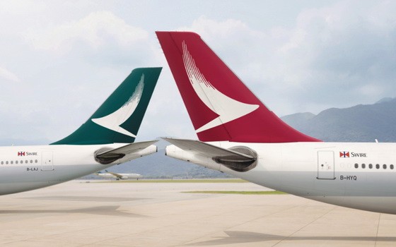 國泰航空及國泰港龍將於4及5月削減96%客運網絡運力，而貨機航班運力則不受影響。（圖源：Cathay Pacific）