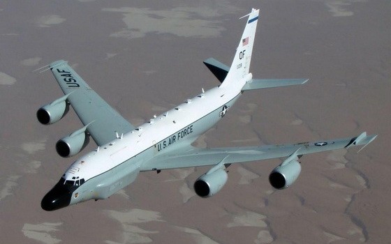 美國空軍偵察機RC-135W。（圖源：韓聯社）