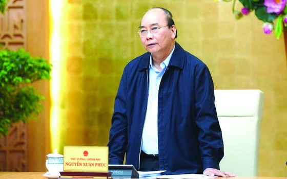 阮春福總理在會上發言。（圖源：光孝）