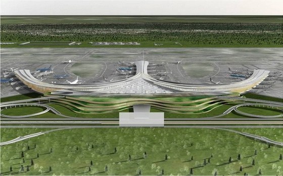 圖為隆城機場總體設計圖。（圖源：互聯網）
