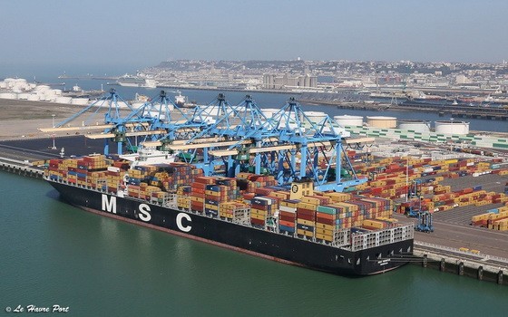 圖為法國勒阿弗爾（Le Havre）集裝箱運輸港口。（圖源：互聯網）