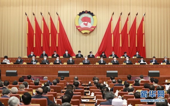 5月18日，全國政協十三屆常委會第十次會議在北京開幕。中共中央政治局常委、全國政協主席汪洋出席開幕會。（圖源：新華社）