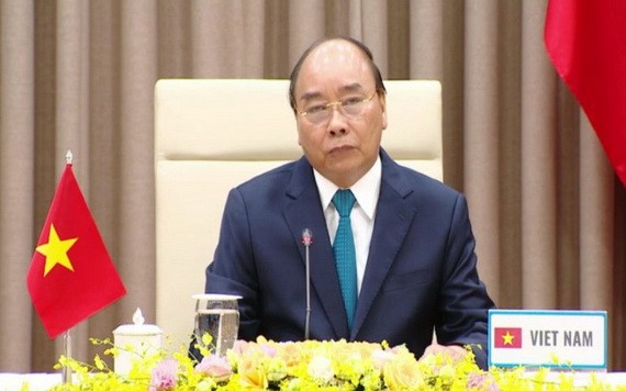 政府總理阮春福出席第七十三屆世界衛生大會視像會議並發表講話。（圖源：越通社）
