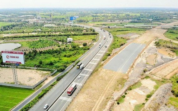 美順-芹苴高速公路項目全長23公里，投資總額逾4萬7580億元，回收土地總面積154公頃。（圖源：芝蘭）