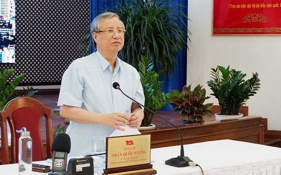 黨中央政治局委員、書記處常務陳國旺在會上發表指導意見。（圖源：峴港新聞網）