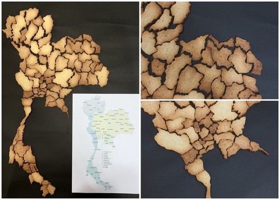 日籍女留學生焗製地圖餅乾表達對泰國的愛意。（圖源：互聯網）