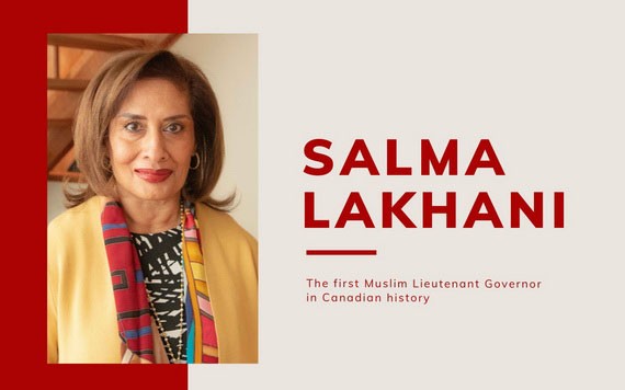 薩爾瑪‧拉哈尼將是加拿大史上首位出任省督的穆斯林人士。
