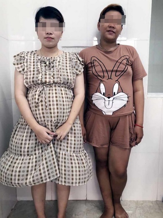 被拘留的 2名孕婦。（圖源：VOV）