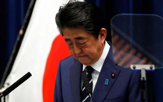日本首相安倍晉三出席記者會。（圖源：路透社）