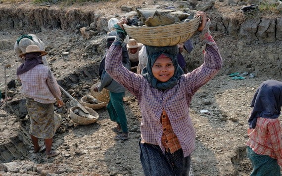 緬甸的童工。（圖源：聯合國）