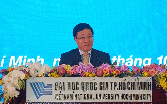 政府副總理范平明在典禮上發表講話。（圖源：VOH）