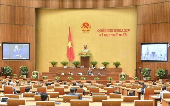 第十四屆國會第十次會議現場。（圖源：Quochoi.vn）