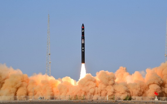 11月7日15時12分，谷神星一號運載火箭在中國酒泉衛星發射中心成功首飛，並順利將天啟星座十一星送入預定軌道。（圖源：新華社）