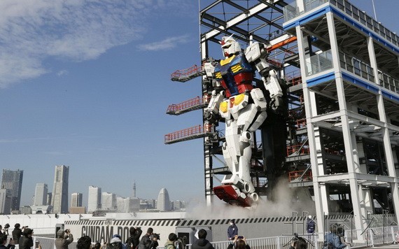 人氣動畫《機動戰士高達》將在“GUNDAM FACTORY YOKOHAMA”亮相。（圖源：共同社）