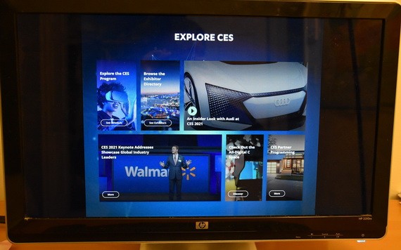 這是1月11日在美國洛杉磯拍攝的顯示美國拉斯維加斯消費電子展官網內容的電腦屏幕。（圖源：新華社）
