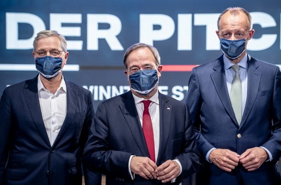 勒特根、拉舍特、默茨（從左至右）很可能也會成為下屆總理。（圖源：DPA）
