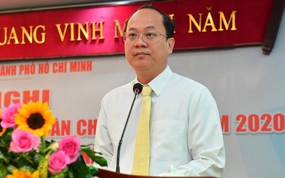 市委副書記阮胡海在會議上發言。（圖源：越勇）