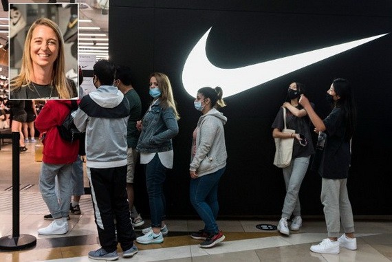Nike高層赫伯特（小圖）宣佈請辭。（圖源：互聯網）
