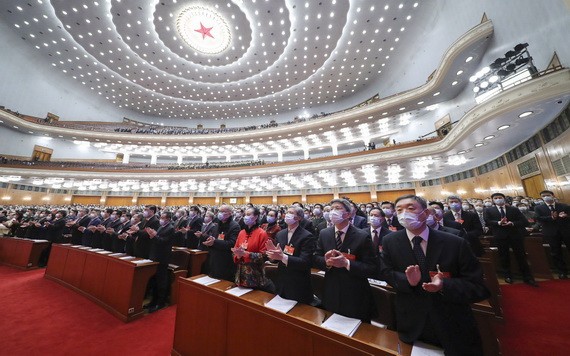 3月4日下午，中國全國政協十三屆四次會議在首都北京人民大會堂開幕。（圖源：新華社）