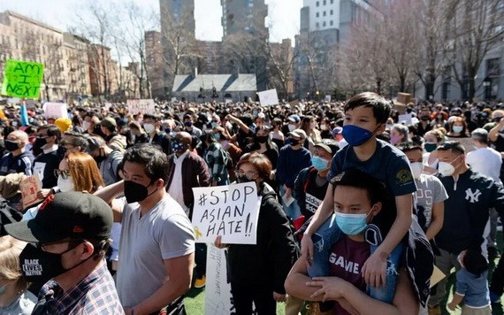 紐約市的示威集會現場。（圖源：路透社）