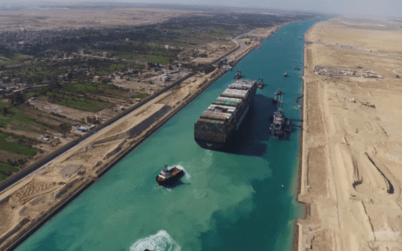 埃及蘇伊士運河一瞥。（圖源：互聯網）
