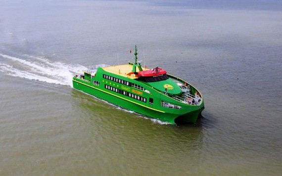 芹苴市-崑崙島高速艇復航。（圖源：俊光）
