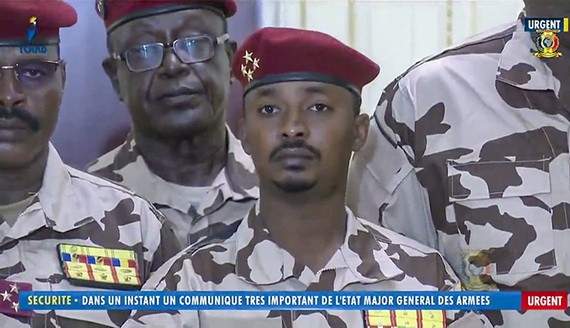 當地時間4月20日，乍得成立軍事過渡委員會，由剛去世的乍得總統代比的兒子領導，為期18個月。（圖源：視頻截圖）