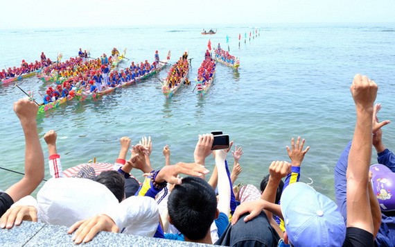 李山島舉辦四靈划船比賽