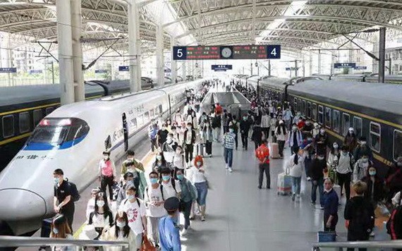 中國客流創歷史新高，5月1日南昌局發送旅客147.3萬人次。（圖源：互聯網）