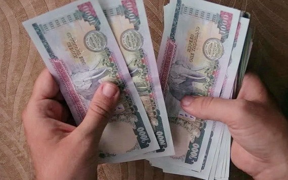 圖為尼泊爾1000元面值的紙幣。（圖源：互聯網）
