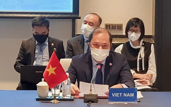 越南外交部副部長阮國勇出席ＤＯＣ第19次高官會議。（圖源：外交部）
