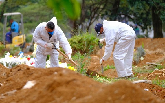 巴西為埋葬新冠病毒死者而修建的一座公墓。（圖源：互聯網）