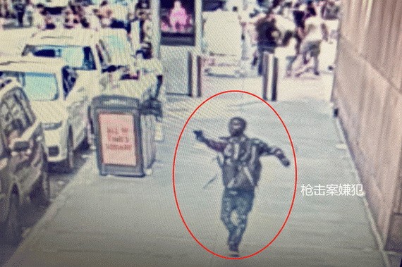  27日下午，一男子在紐約時報廣場開槍。 （圖源：監控視頻截圖）