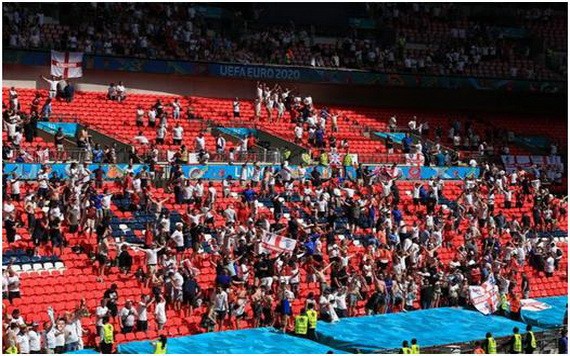 英倫敦溫布利球場在歐洲盃小組賽期間僅開放25%座位。（圖源：互聯網）
