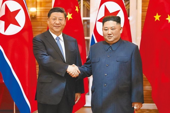 圖為2019年習近平與金正恩在平壤會晤。（圖源：新華社）