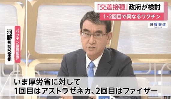 日本行政改革擔當相河野太郎在29日的富士電視台節目中發言。（圖源：視頻截圖）