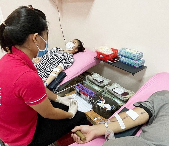 6月5日，市民在人道獻血中心捐血。（圖源：TNO）