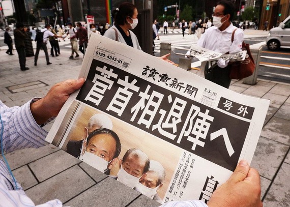 日本首相菅義偉3日上午突然對外宣佈：不會尋求首相連任，並確認退出9月29日的自民黨總裁選舉。 （圖源：AFP）