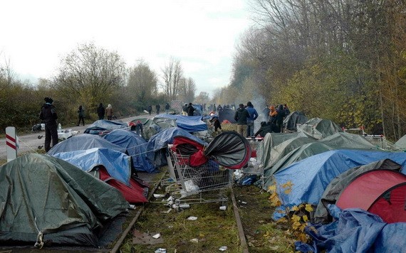 法國加萊省一個非法移民營地。（圖源：互聯網）