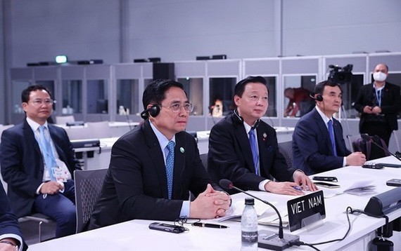 出席聯合國氣候變化框架公約第 26次締約方大會的越南代表團。（圖：越通社）