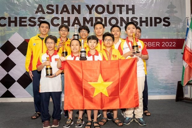 越南國際象棋隊。（圖：互聯網）