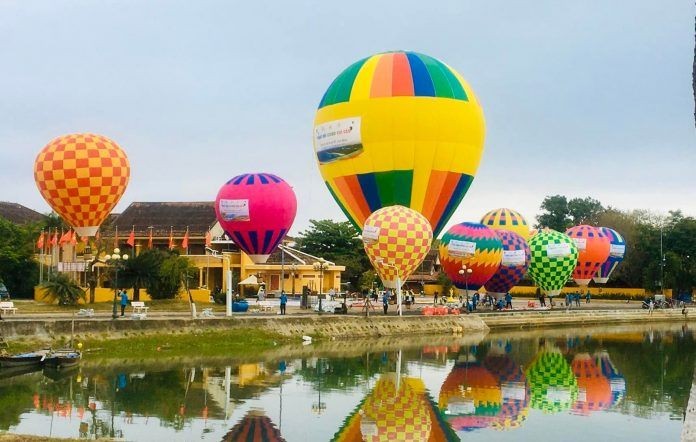 今年3月在會安市舉辦熱氣球盛會響應2022年國家旅遊年。（圖：明玉）