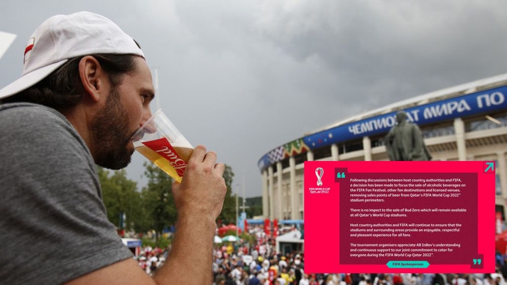 世盃持票球迷在球場周邊將無啤酒可飲。（示意圖：AP）