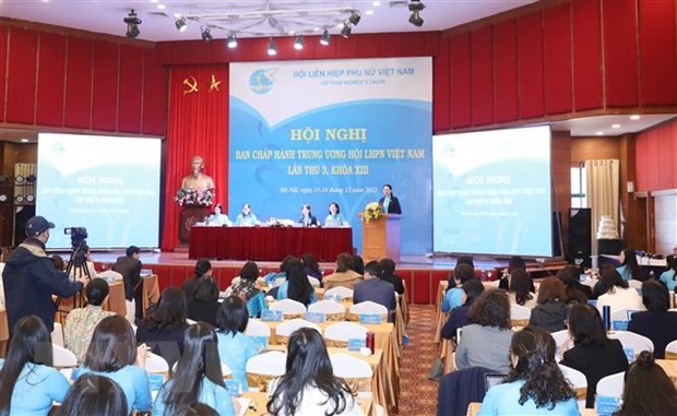 越南婦聯會中央執委會第三次會議場景。（圖：越通社）