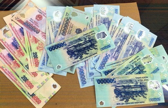 北江省公安查獲的一批偽鈔。（圖：警方提供）