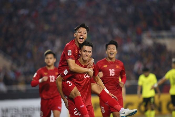 越南球員慶祝進球（圖源：互聯網） 