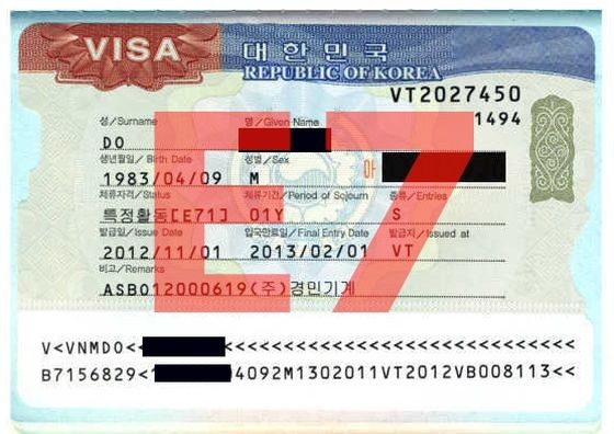 韓國E-7簽證。（示意圖：互聯網）