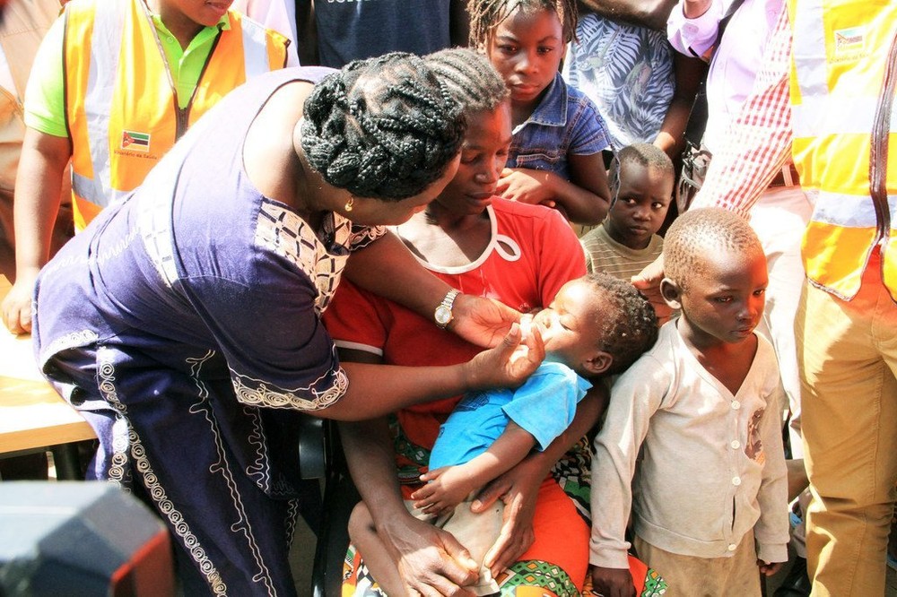 莫桑比克卫生部在世卫组织及合作伙伴的支持下，在贝拉市开展霍乱免疫行动。（图：联合国）