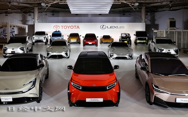 丰田提出的目标是2030年在全球售出350万辆EV。（图：Nikkei）